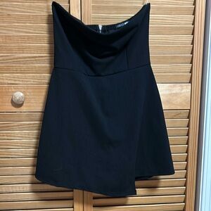 Fashion Nova black strapless romper